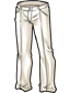 กางเกงสแล็กคลาสสิกสีขาว